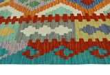 Sangat Lon Rust/Green Rug, 4'1" x 5'10"