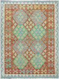 Sangat Meredith Red/Blue Rug, 4'2" x 5'10"