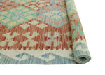 Sangat Meredith Red/Blue Rug, 4'2" x 5'10"