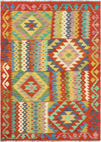 Sangat Val Red/Green Rug, 4'0" x 6'2"