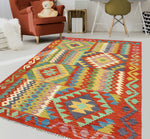 Sangat Val Red/Green Rug, 4'0" x 6'2"