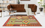 Sangat Val Red/Green Rug, 4'0" x 6'2"