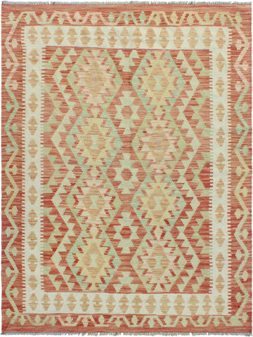 Sangat Zafirah Red/Ivory Rug, 4'2" x 6'1"