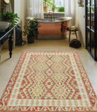 Sangat Zafirah Red/Ivory Rug, 4'2" x 6'1"