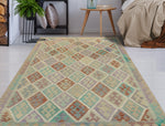 Sangat Sophie Red/Green Rug, 4'11" x 6'7"