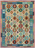 Sangat Lolita Red/Blue Rug, 5'10" x 8'1"