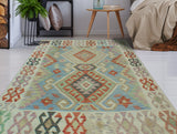 Sangat Alaska Blue/Ivory Rug, 5'0" x 6'6"