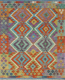 Sangat Tawil Red/Lt. Green Rug, 4'10" x 6'2"