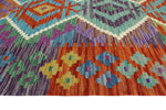 Sangat Tawil Red/Lt. Green Rug, 4'10" x 6'2"