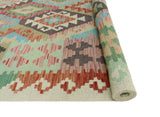 Sangat Murium Ivory/Red Rug, 4'11" x 6'4"