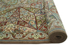 Wali Dannah Brown/Green Rug, 9'0" x 11'7"