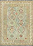 Sangat Moneera Grey/Beige Rug, 3'3" x 4'9"