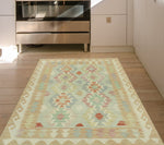 Sangat Moneera Grey/Beige Rug, 3'3" x 4'9"