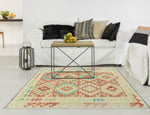 Sangat Muqsit Red/Ivory Rug, 3'4" x 5'0"