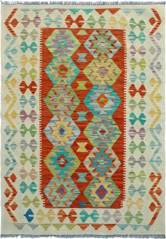 Sangat Lufti Red/Beige Rug, 3'3" x 4'11"