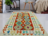 Sangat Lufti Red/Beige Rug, 3'3" x 4'11"