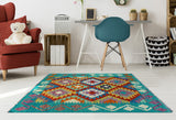 Sangat Raedeman Red/Green Rug, 3'3" x 4'9"