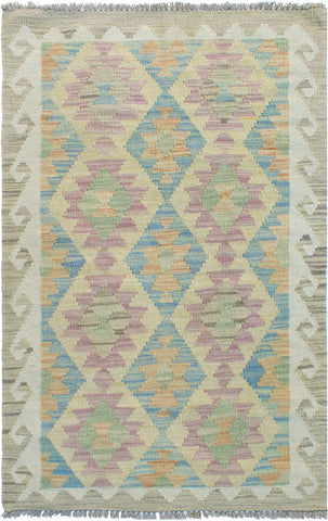 Sangat Terrell Blue/Ivory Rug, 2'7" x 4'4"