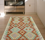 Sangat Lisimba Red/Ivory Rug, 2'7" x 4'3"