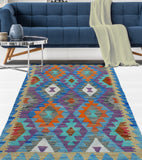 Sangat Nakisisa Blue/Beige Rug, 2'8" x 4'2"