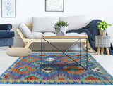 Sangat Nakisisa Blue/Beige Rug, 2'8" x 4'2"