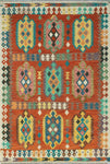 Sangat Omayma Red/Ivory Rug, 5'7" x 7'9"