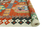 Sangat Omayma Red/Ivory Rug, 5'7" x 7'9"