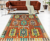 Sangat Omayma Red/Ivory Rug, 5'7" x 7'9"