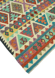 Sangat Ulbolsyn Turquoise/Ivory Rug, 5'9" x 8'1"