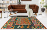 Sangat Shana Rust/Black Rug, 4'6" x 8'1"