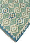 Sangat Rahmatul Blue-Grey/Ivory Rug, 5'6" x 8'0"