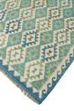 Sangat Rahmatul Blue-Grey/Ivory Rug, 5'6" x 8'0"