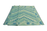 Sangat Lorena Lt. Green/Blue Rug, 5'8" x 8'0"