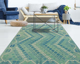 Sangat Lorena Lt. Green/Blue Rug, 5'8" x 8'0"