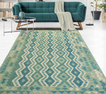 Sangat Nowa Blue/Ivory Rug, 5'9" x 8'2"