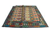 Sangat Norwood Black/Turquoise Rug, 8'2" x 11'8"