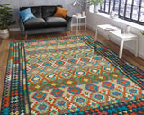 Sangat Norwood Black/Turquoise Rug, 8'2" x 11'8"