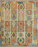 Sangat Mastoure Blue/Red Rug, 8'3" x 9'10"