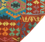 Sangat Vallen Turquoise/Red Rug, 8'5" x 9'8"