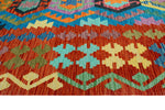 Sangat Vallen Turquoise/Red Rug, 8'5" x 9'8"