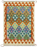 Sangat Panya Green/Rust Rug, 3'3" x 4'10"