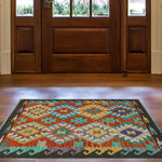 Sangat Sadaat Red/Charcoal Rug, 2'8" x 4'3"