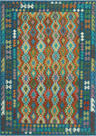 Sangat Said Red/Blue Rug, 6'8" x 9'10"