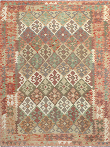 Sangat Nathalie Brown/Ivory Rug, 6'7" x 9'5"