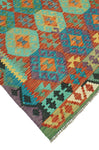 Sangat Pouran Red/Turquoise Rug, 5'0" x 6'7"