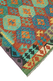 Sangat Pouran Red/Turquoise Rug, 5'0" x 6'7"