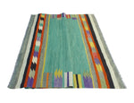 Winchester Raja Green/Black Rug, 5'9" x 7'11"