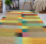 Winchester Illhom Gold/Green Rug, 5'7" x 8'4"