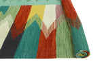 Winchester Fehime Green/Red Rug, 5'6" x 8'0"