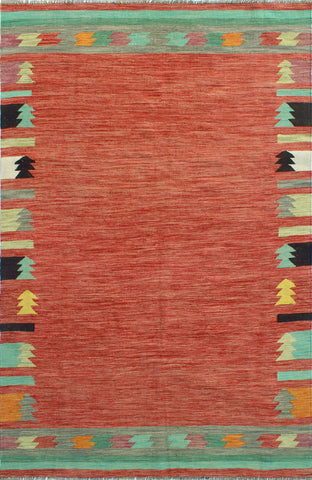 Winchester Velouett Red/Black Rug, 5'4" x 7'1"